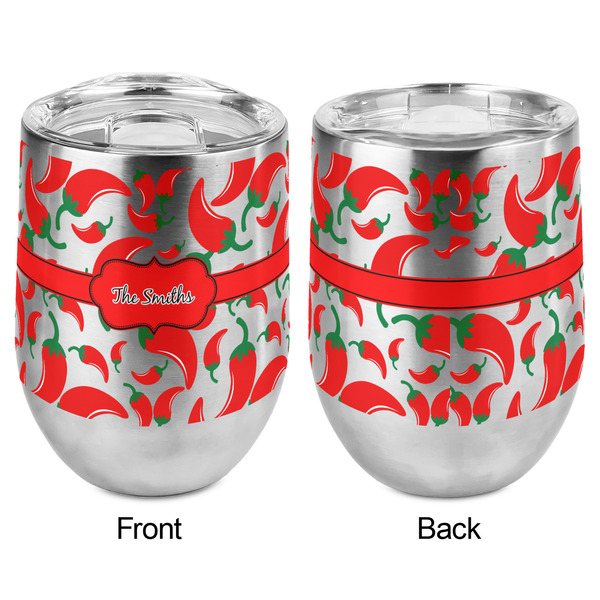 Chili Peppers Stemless Wine Tumbler - Full Print - Approval