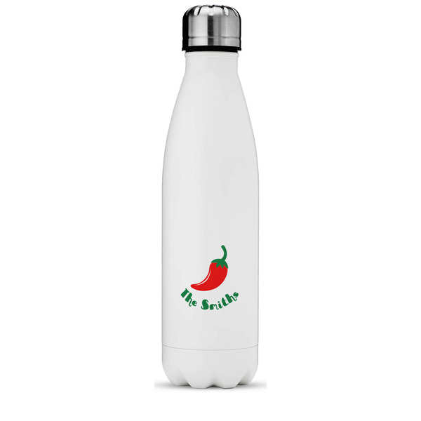 Custom Chili Peppers Water Bottle - 17 oz. - Stainless Steel - Full Color Printing (Personalized)
