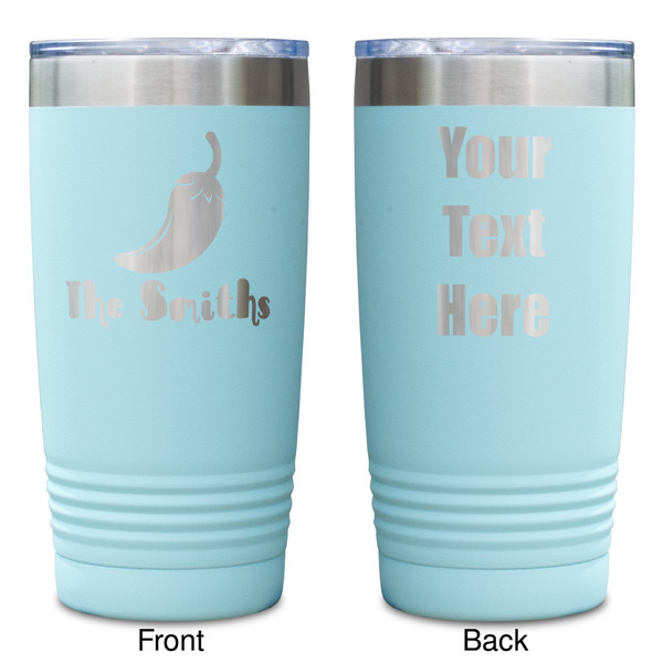 Chili Peppers Teal Polar Camel Tumbler - 20oz -Double Sided - Approval