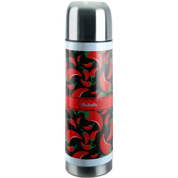 Custom Chili Peppers Stainless Steel Thermos (Personalized)