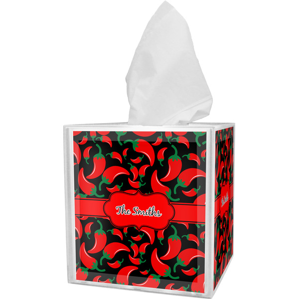 Custom Chili Peppers Tissue Box Cover (Personalized)