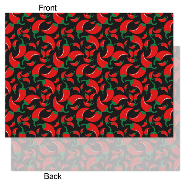 Chili Peppers Tissue Paper - Lightweight - Large - Front & Back