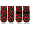 Chili Peppers Toddler Ankle Socks - Double Pair - Front and Back - Apvl