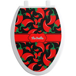 Chili Peppers Toilet Seat Decal - Elongated (Personalized)