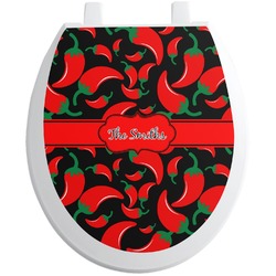 Chili Peppers Toilet Seat Decal - Round (Personalized)