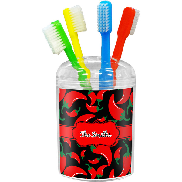 Custom Chili Peppers Toothbrush Holder (Personalized)