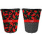 Chili Peppers Trash Can Black - Front and Back - Apvl