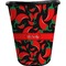 Chili Peppers Trash Can Black