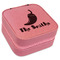 Chili Peppers Travel Jewelry Boxes - Leather - Pink - Angled View