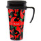 Chili Peppers Travel Mug with Black Handle - Front