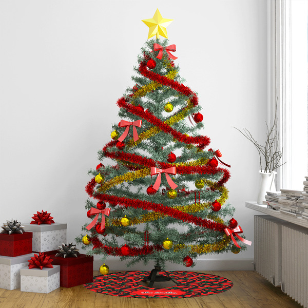 Chili Peppers Tree Skirt - In context