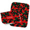 Chili Peppers Two Rectangle Burp Cloths - Open & Folded