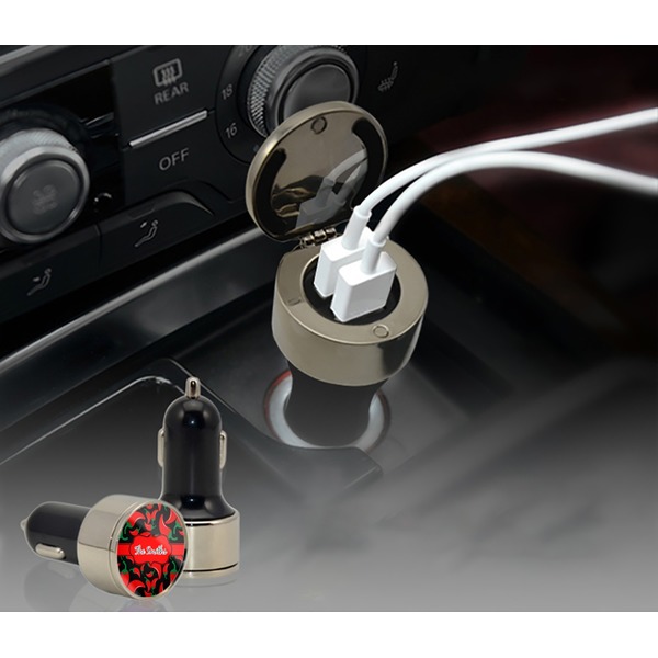 Chili Peppers USB Car Charger - in cigarette plug