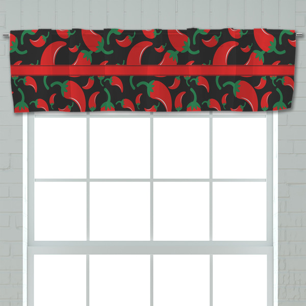 Chili Peppers Valance - Closeup on window
