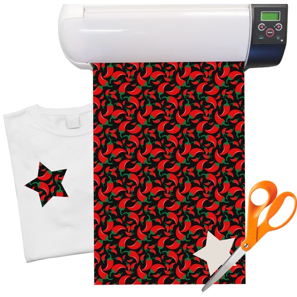 Custom Chili Peppers Heat Transfer Vinyl Sheet (12"x18")