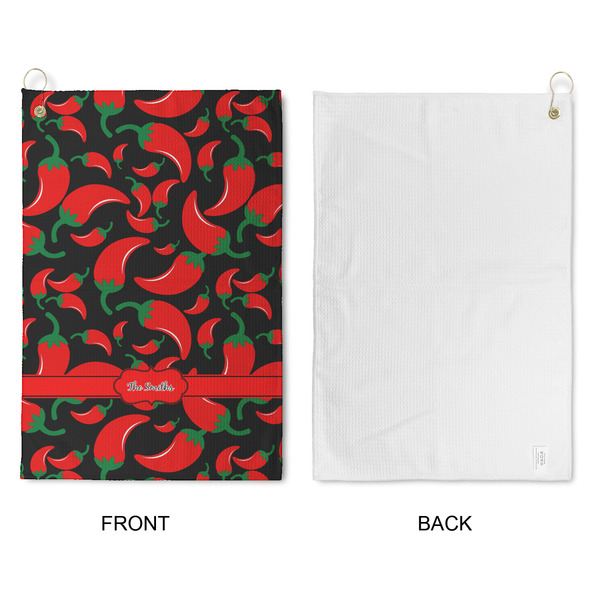 Chili Peppers Waffle Weave Golf Towel - Approval