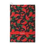 Chili Peppers Waffle Weave Golf Towel (Personalized)