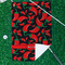 Chili Peppers Waffle Weave Golf Towel - In Context