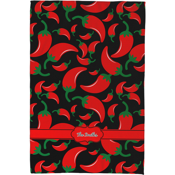 Chili Peppers Waffle Weave Towel - Full Color Print - Approval Image