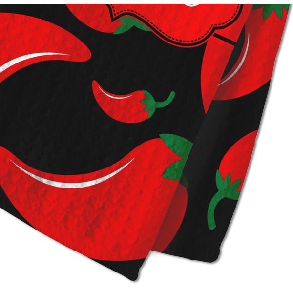 Chili Peppers Waffle Weave Towel - Closeup of Material Image