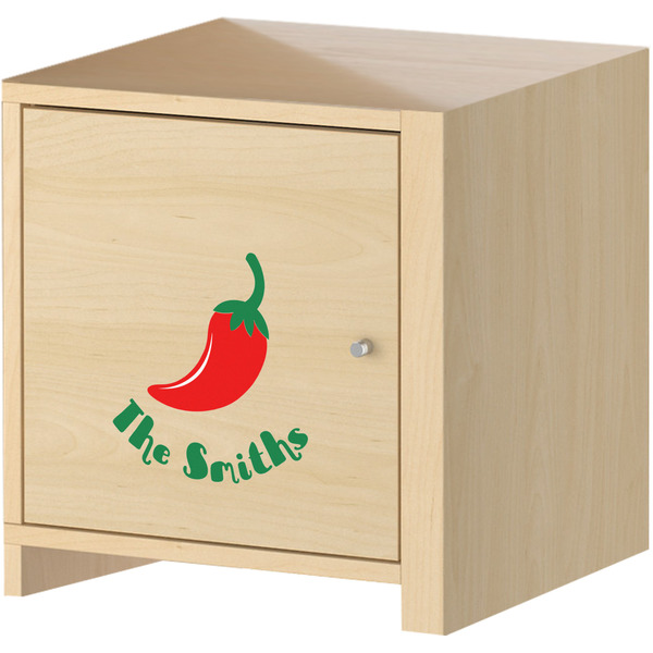 Chili Peppers Wall Graphic on Wooden Cabinet