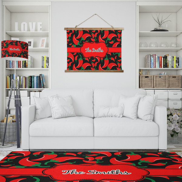 Chili Peppers Wall Hanging Tapestry - IN CONTEXT