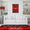 Chili Peppers Wall Hanging Tapestry - Portrait - IN CONTEXT