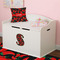 Chili Peppers Wall Letter Decal Small on Toy Chest