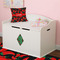 Chili Peppers Wall Monogram on Toy Chest