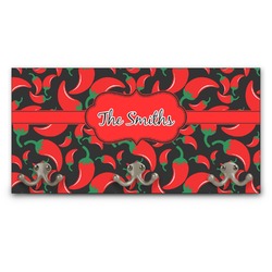 Chili Peppers Wall Mounted Coat Rack (Personalized)
