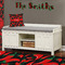 Chili Peppers Wall Name Decal Above Storage bench