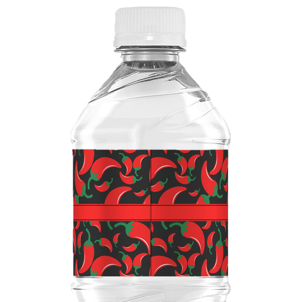Chili Peppers Water Bottle Label - Back View