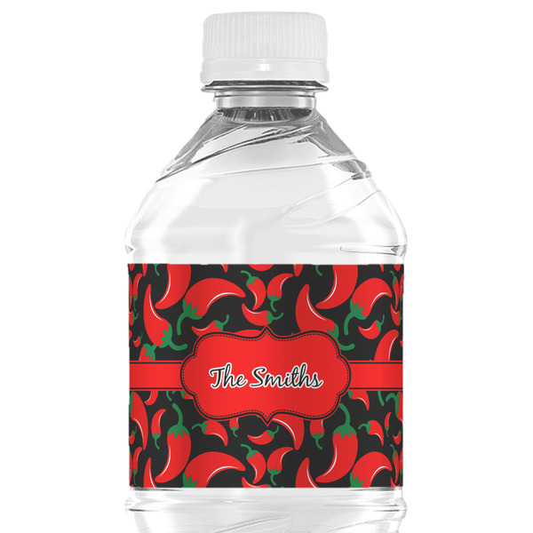 Custom Chili Peppers Water Bottle Labels - Custom Sized (Personalized)