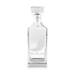 Chili Peppers Whiskey Decanter - 30 oz Square (Personalized)