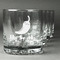 Chili Peppers Whiskey Glasses Set of 4 - Engraved Front