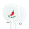 Chili Peppers White Plastic 5.5" Stir Stick - Single Sided - Round - Front & Back