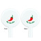 Chili Peppers White Plastic 7" Stir Stick - Double Sided - Round - Front & Back
