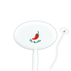 Chili Peppers Oval Plastic Stir Sticks (Personalized)