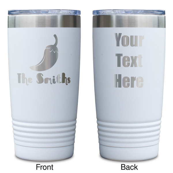 Chili Peppers White Polar Camel Tumbler - 20oz - Double Sided - Approval
