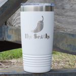 Chili Peppers 20 oz Stainless Steel Tumbler - White - Double Sided (Personalized)