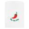 Chili Peppers White Treat Bag - Front View