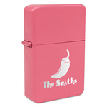 Chili Peppers Windproof Lighter - Pink - Double Sided (Personalized)