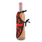 Chili Peppers Wine Bottle Apron - DETAIL WITH CLIP ON NECK