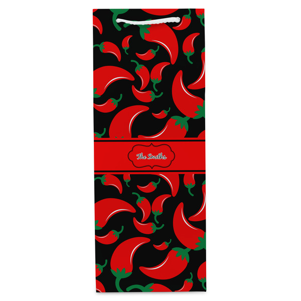 Chili Peppers Wine Gift Bag - Gloss - Front