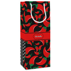 Chili Peppers Wine Gift Bags - Matte (Personalized)