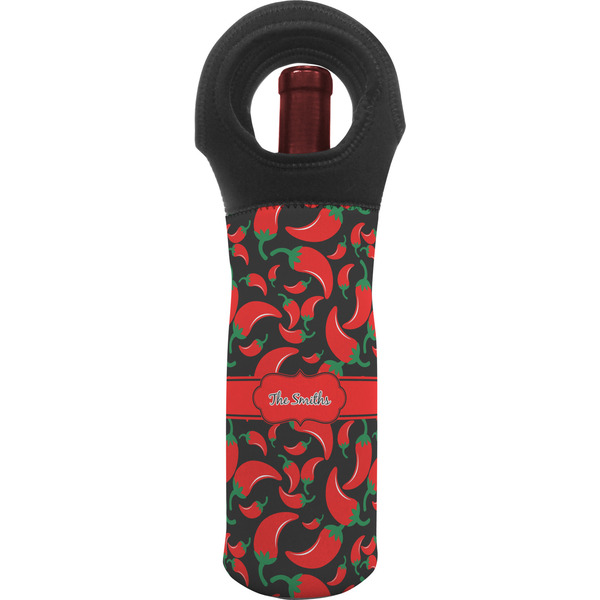 Custom Chili Peppers Wine Tote Bag (Personalized)