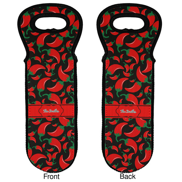 Chili Peppers Wine Tote Front & Back