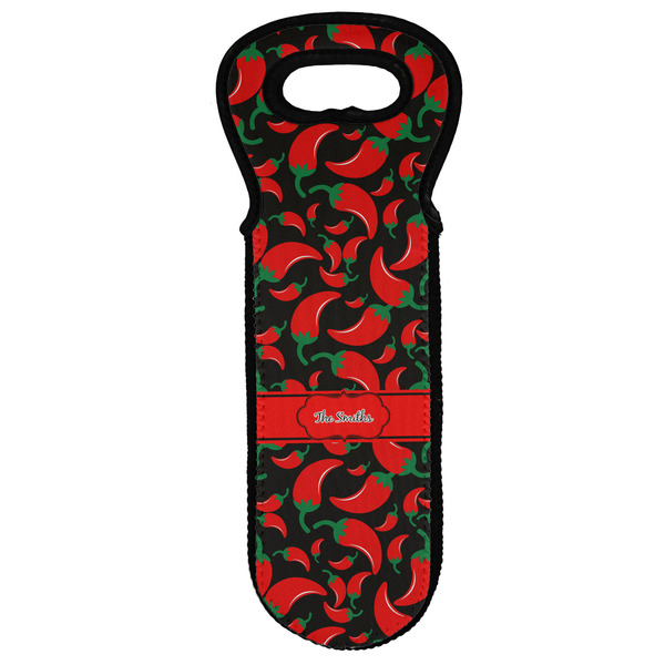 Custom Chili Peppers Wine Tote Bag (Personalized)