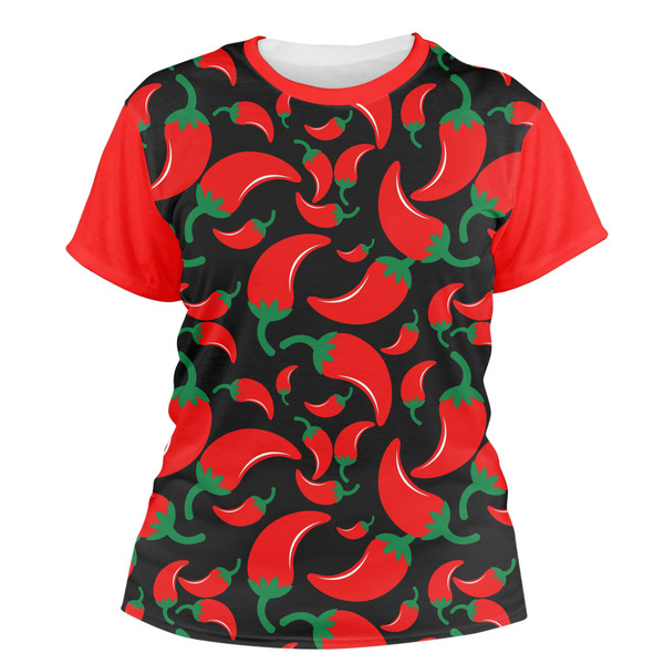 Custom Chili Peppers Women's Crew T-Shirt - X Small