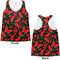 Chili Peppers Womens Racerback Tank Tops - Medium - Front and Back